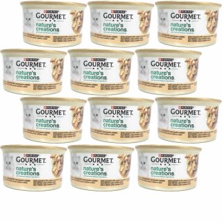 Purina Gourmet Natures Creations Huhn Tomate & Spinat VPE (12x85g Dose)
