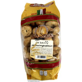 La Spiga Taralli-Gebäck mit Gewürzen (500g Beutel)