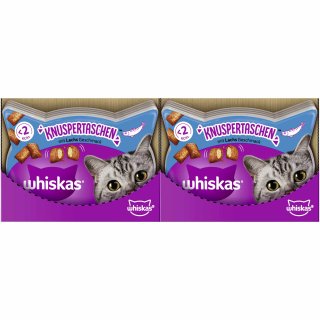 Whiskas Knuspertaschen Lachs (8x60g Packung) VPE