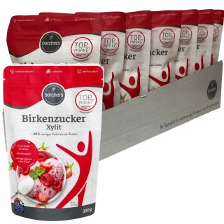 Borchers Birkenzucker Xylit 40% weniger Kalorien als Zucker VPE (8x300g Packung)