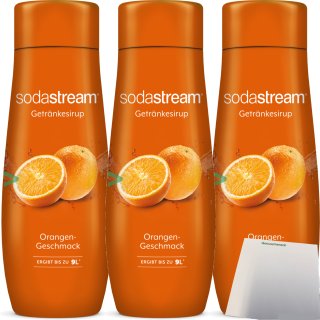 SodaStream Sirup Orangen-Geschmack 3er Pack (3x440ml Flasche) + usy Block