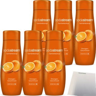 SodaStream Sirup Orangen-Geschmack 6er Pack (6x440ml Flasche) + usy Block