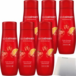 SodaStream Sirup Cola+Orange Geschmack 6er Pack (6x440ml Flasche) + usy Block