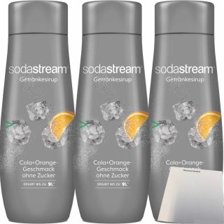 SodaStream Sirup Cola+Orange-Geschmack ohne Zucker 440ml Flasche 7290113762626