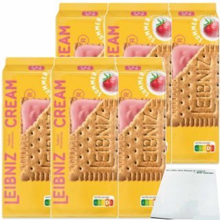 Leibniz Keks´n Cream Strawberry Joghurt 6er Pack (6x228g Packung) + usy Block