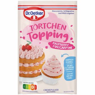 Dr. Oetker Törtchen Topping Rasberry Mascarpone (50g Packung)