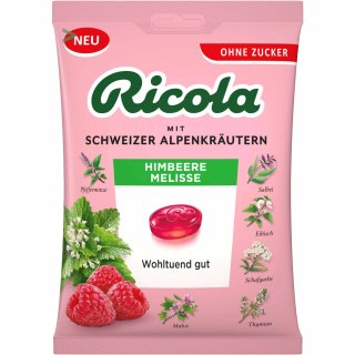 Ricola Himbeere Melisse ohne Zucker (75g Packung)
