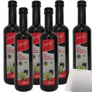Jeden Tag Aceto Balsamico di Modena I.G.P Essig dunkel 6er Pack (6x500ml Flasche) + usy Block