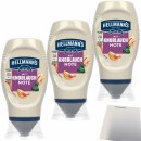Hellmanns Sauce mit Knoblauchnote 3er Pack (3x250ml Squeezeflasche) + usy Block