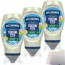 Hellmanns Tzatziki Style Sauce 3er Pack (3x250ml Squeezeflasche) + usy Block