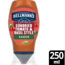 Hellmanns Sundried Tomato & Basil Style Sauce 6er Pack (6x250ml Squeezeflasche) + usy Block
