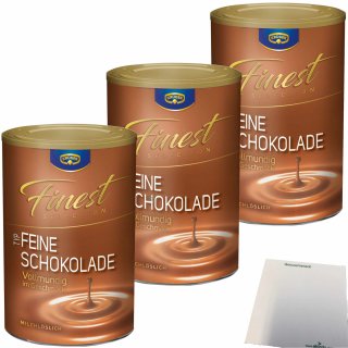 Krüger Finest Selection Typ Feine Schokolade 3er Pack (3x300g Dose) + usy Block