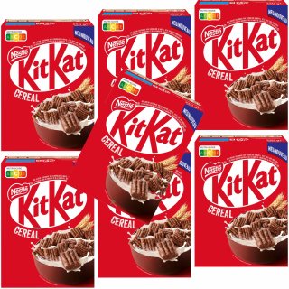 KITKAT Cereal Cerealien Frühstückcerealien aus Vollkornweizen mit der typischen KITKAT-Waffel 7ner VPE (7x330g Packung)
