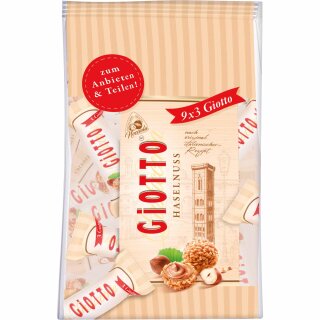 Giotto Haselnuss Mini Stangen 9x3 Stück (116g Beutel)