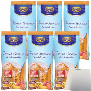 Krüger Getränkepulver Pfirsich Maracuja automatengerecht 6er Pack (6x1kg Beutel) + usy Block
