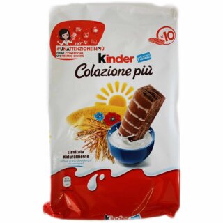 Kinder Colazione più Milchcremeschnitte mit Brioss (10x30g Packung)