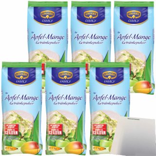 Krüger Getränkepulver Apfel Mango automatengerecht 6er Pack (6x1kg Beutel) + usy Block