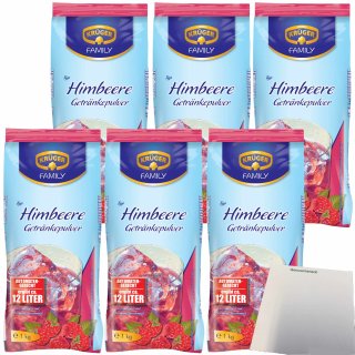 Krüger Getränkepulver Himbeere 6er Pack (6x1kg Beutel) + usy Block