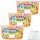 Haribo Bunte Blumen 3er Pack (3x150 Stk Runddose) + usy Block