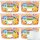 Haribo Bunte Blumen 6er Pack (6x150 Stk Runddose) + usy Block