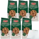 Delacre Cookies Kekse mit Schokoladenstückchen 6er Pack (6x136g Packung) + usy Block