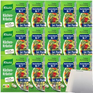 Knorr Salat Krönung Küchenkräuter 15x5er (75x8g Tüten) + usy Block