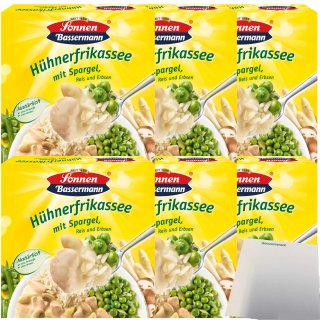 Sonnen Bassermann Hühnerfrikassee mit Spargel Reis und Erbsen 6er Pack (6x400g Packung) + usy Block