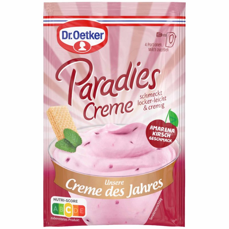 Dr. Oetker Paradies Creme Amarena Kirsch Geschmack schmeckt lockerle
