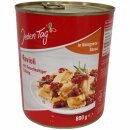 Jeden Tag Ravioli mit fleischhaltiger Füllung in Bolognesesauce 3er Pack (3x800g Dose) + usy Block