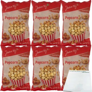 Jeden Tag Popcorn karamellisiert 6er Pack (6x200g Packung) + usy Block