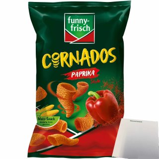 funny-frisch Cornados Paprika Style 3er Pack (3x80g Packung) + usy Block