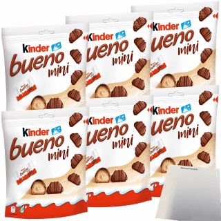 Ferrero Kinder Bueno Mini 6er Pack (6x108g Beutel) + usy Block