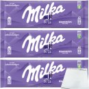 Milka Schokolade Alpenmilch jetzt noch schokoladiger 3er Pack (3x270g Tafel) + usy Block
