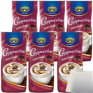 Krüger Family Cappuccino Double Choco 6er Pack (6x500g Beutel) + usy Block