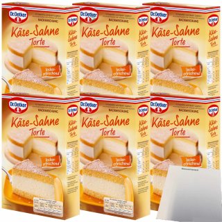Dr. Oetker Käse-Sahne Torte Backmischung 6er Pack (6x385g Packung) + usy Block