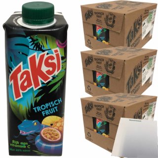Taksi Tropisch Fruit Lekker Spannend! 3er Pack (36x300ml Packung) + usy Block