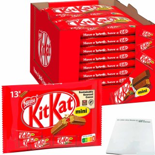Nestle KitKat Mini, 13 Knusperwaffeln 18er Pack (18x217g Packung) + usy Block