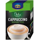 Krüger Cappuccino Dolce Vita weniger süß 3er Pack (30x15g Portionsbeutel) + usy Block