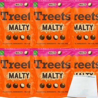 Treets Malty Linsen 6er Pack (6x212g Packung) + usy Block
