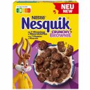 NESQUIK Crunchy Brownie knusprige Frühstücks-Cerealien Schokolade 3er Pack (3x300g Packung) + usy Block