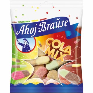 Ahoj Brause Cola Mix Kaubonbon ein buntes Naschvergnügen (150g Packung)