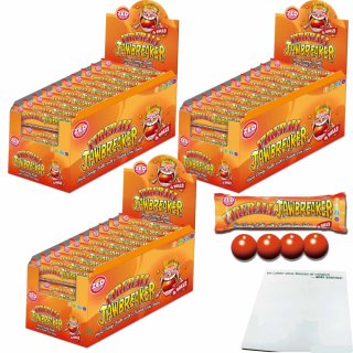ZED Candy Fireball Jawbreaker Fireballbonbons mit Kaugummikern 3er Pack (40x4 Stk pro Box) + usy Block