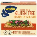 Wasa Knäckebrot Gluten und Laktosefrei mit Sesam und Meersalz 6er Pack (6x240g Packung) + usy Block
