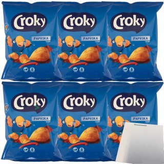 Croky Chips Paprika Kartoffelchips 6er Pack (6x175g Packung) + usy Block