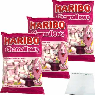 Haribo Schaumzucker-Marshmallow Chamallows Lards Mini Block 3er Pack (3x1kg Packung) + usy Block