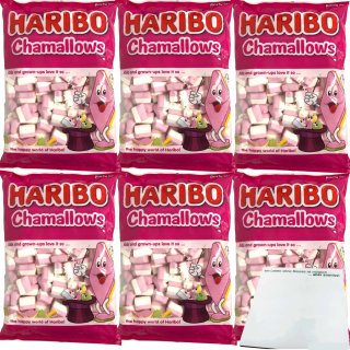 Haribo Schaumzucker-Marshmallow Chamallows Lards Mini Block 6er Pack (6x1kg Packung) + usy Block