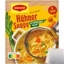 Maggi Guten Appetit Hühner Suppe mit Nudeln (1x60g Tüte ergibt 1x1 Liter) + usy Block