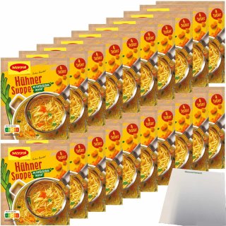 Maggi Guten Appetit Hühner Suppe mit Nudeln 20er Pack (20x60g Tüte ergibt 20x1 Liter) + usy Block