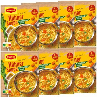 Maggi Guten Appetit Hühner Suppe mit Nudeln 8x60g Tüten MHD 06.2023 Restposten Sonderpreis