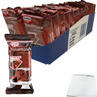 Dr. Oetker Kuvertüre Zartbitter 59 % Kakao 24er Pack (24x150g Packung) + usy Block